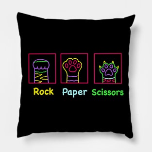 THE ROCK, paper, scissors Pillow