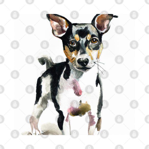 Rat Terrier Watercolor - Dog Lovers by Edd Paint Something