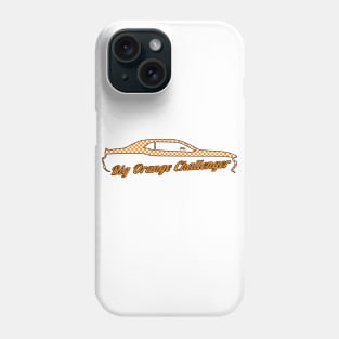 Big Orange Challenger - Checkerboard Phone Case