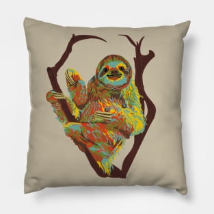 Sloth Portrait Pillow