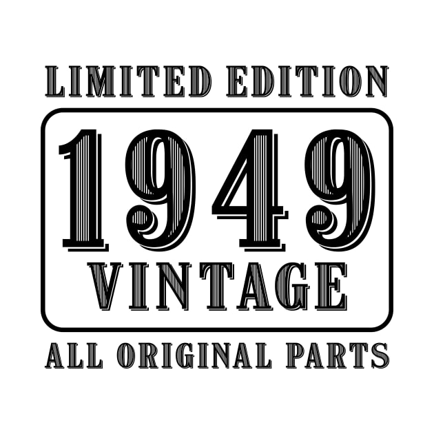 All original parts vintage 1949 limited edition birthday by colorsplash