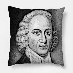 Jonathan Edwards Black And White Portrait | Jonathan Edwards Artwork 2 Pillow