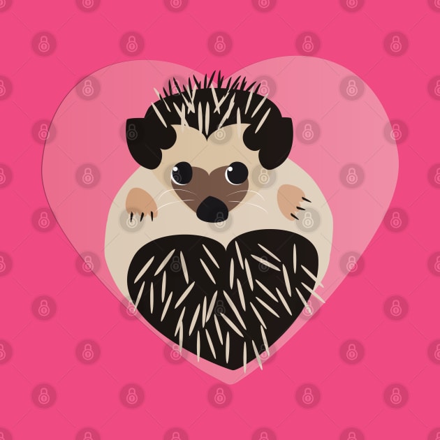 Hedgehog Love Heart by so_celia