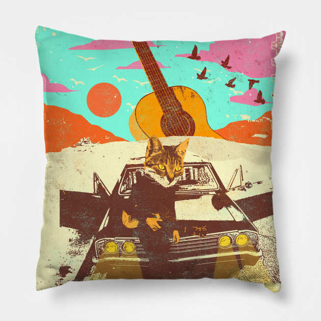 JOHNNY CATSH Pillow by Showdeer