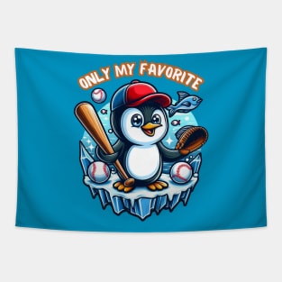 penguin baseball Tapestry