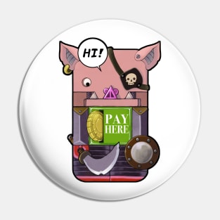 Pig piggy bank. Piggy bank Pin