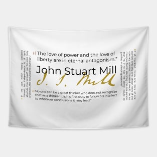 John Stuart Mill Quote Collage Tapestry