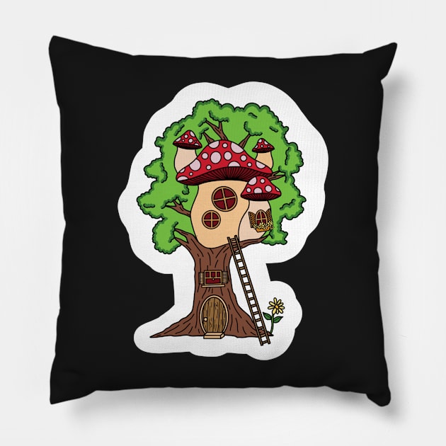 Treehouse Pillow by astroashleeart