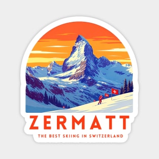 Zermatt Best Skiing in Switzerland Famous Resorts Magnet