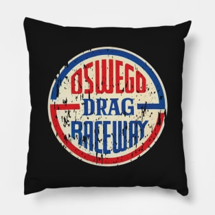 Vintage Oswego Drag Raceway Pillow