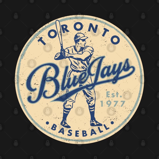 Vintage Toronto Blue Jays 3 by Buck Tee Originals by Buck Tee