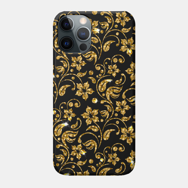 Golden Flowers Modern Look Golden Flower Phone Case Teepublic