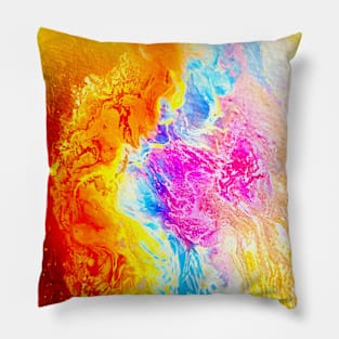 Cotton candy acrylic art Pillow