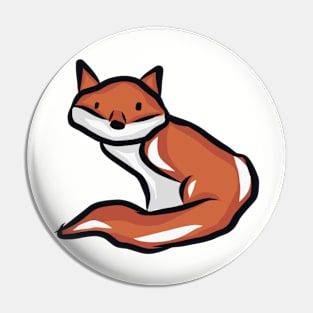 Winter fox individual sticker Pin