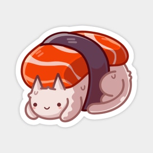 Salmon Nigiri Cat Magnet