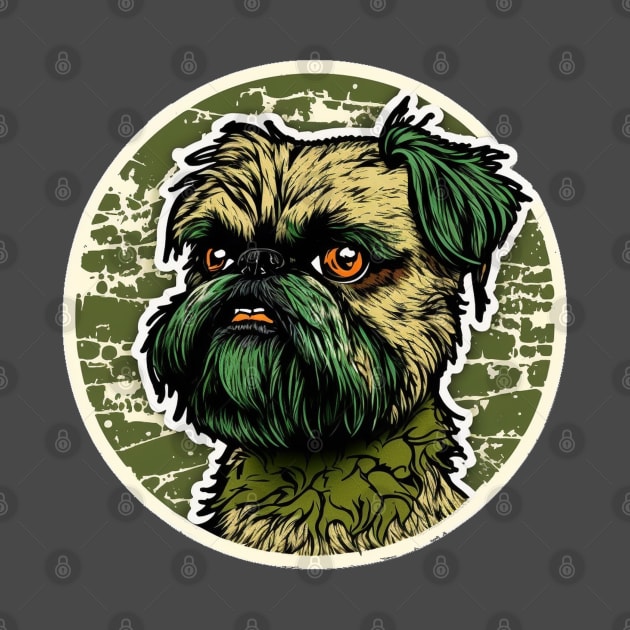 Brussels Griffon Camouflage Motif by Mike O.