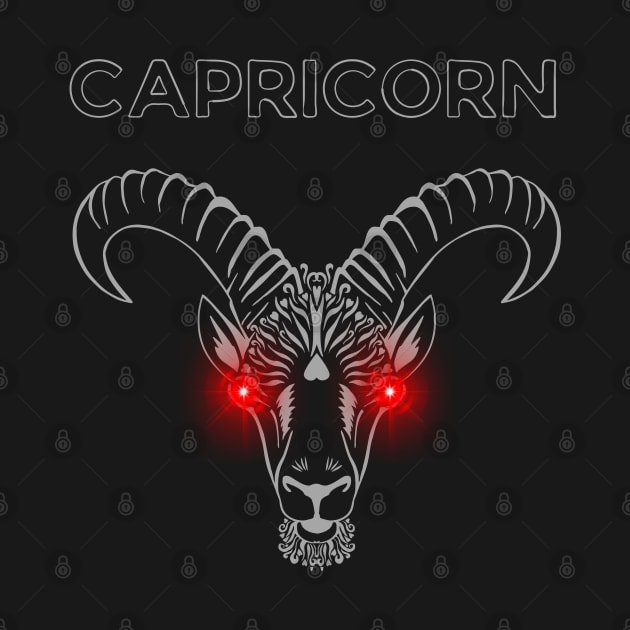 Capricorn | Evil Red Eyed Goat by MysticZodiac