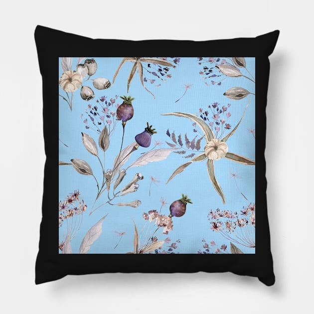 Dainty Vintage Florals Pillow by DiorelleDesigns