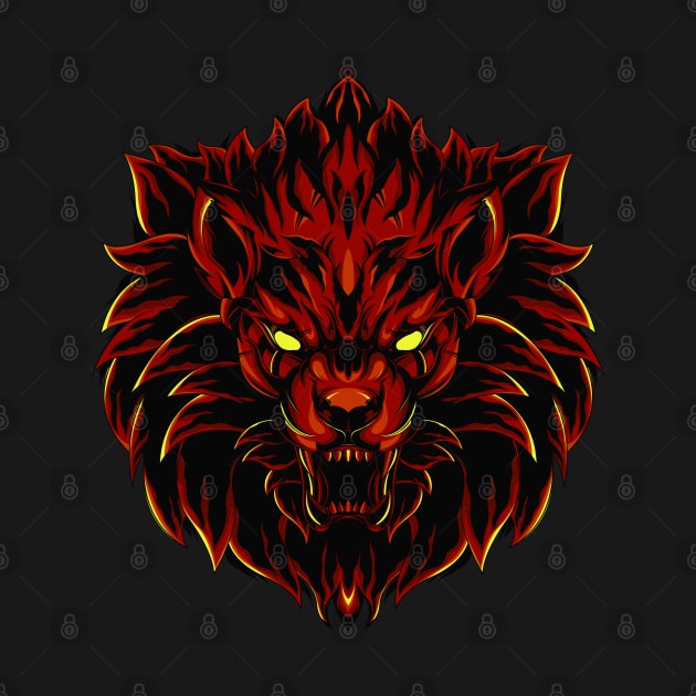 Demonic Lion by Hmus