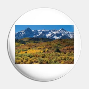 Trees With Mountain Range In The Background Pin