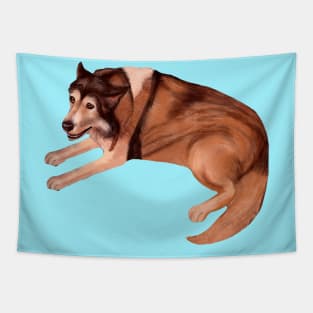 Adopted Husky Dog Mix Tapestry