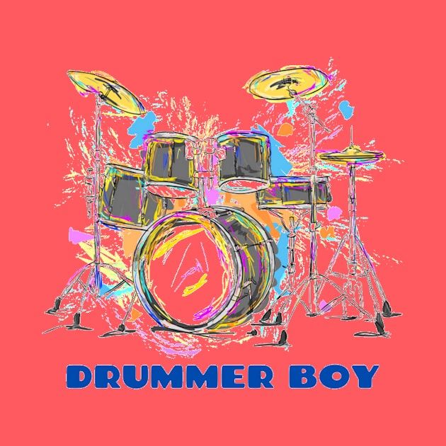 Drummer Boy Drum Set Percussionist by Musician Gifts