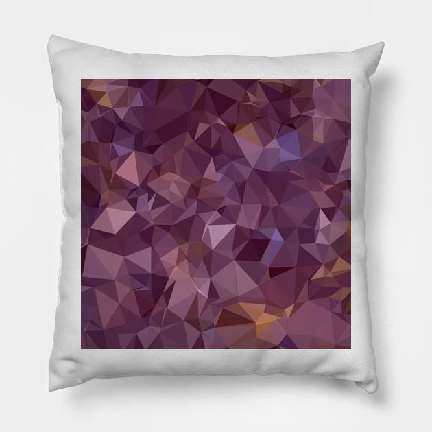 Antique Fuchsia Purple Abstract Low Polygon Background Pillow by retrovectors