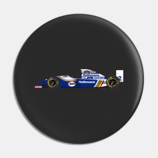 Ayrton Senna's Williams Renault FW16 Illustration Pin