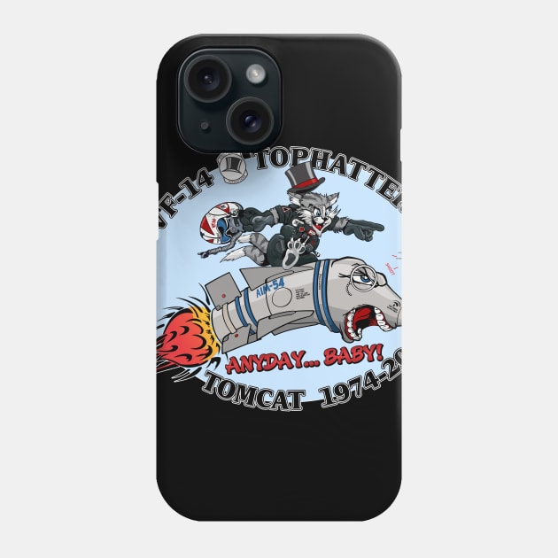 VF-14 Tophatters Nose Art Phone Case by MBK