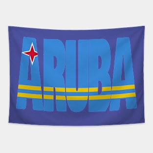 Aruba flag stencil Tapestry