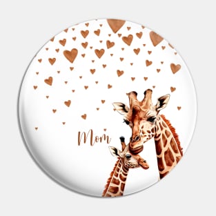 Mother Giraffe and her Baby, Mother’s Day Gift Pin