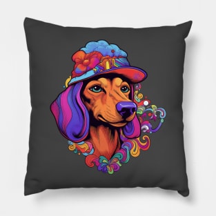 Psilocybin Dachshund Pillow