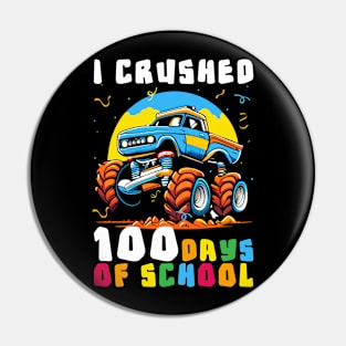 100 Days of School Monster Truck 100th Day of School Pin