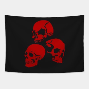 Red Skulls Tapestry