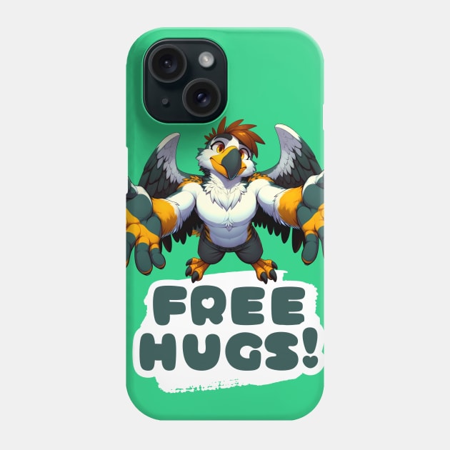 Free Hugs From an Avian Anthro Griffin Phone Case by Blue Bull Bazaar