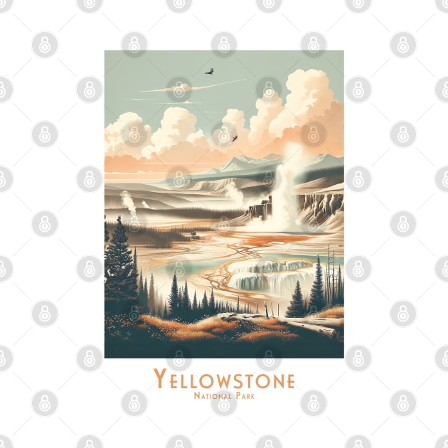 Yellowstone National Park Vintage Travel Poster by POD24