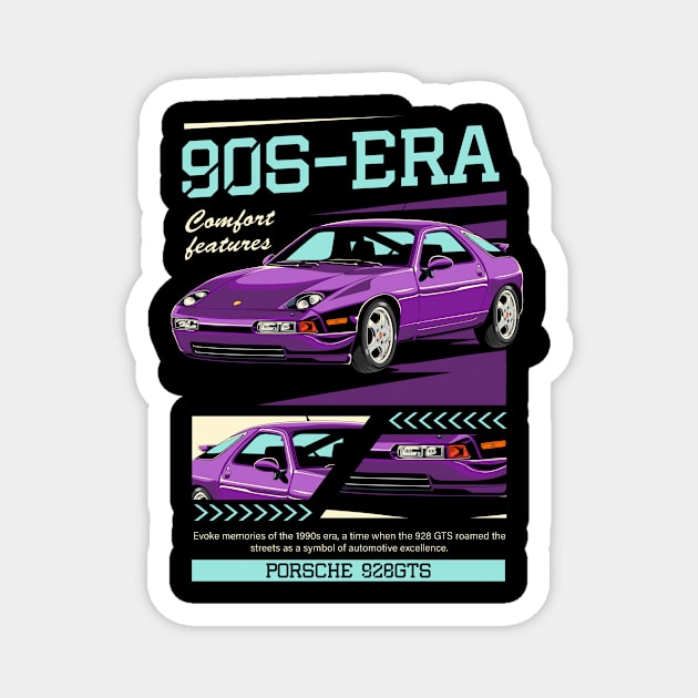 Classic Porsche 928GTS Magnet by Harrisaputra