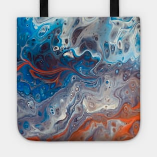 Fluid acrylic painting Tote