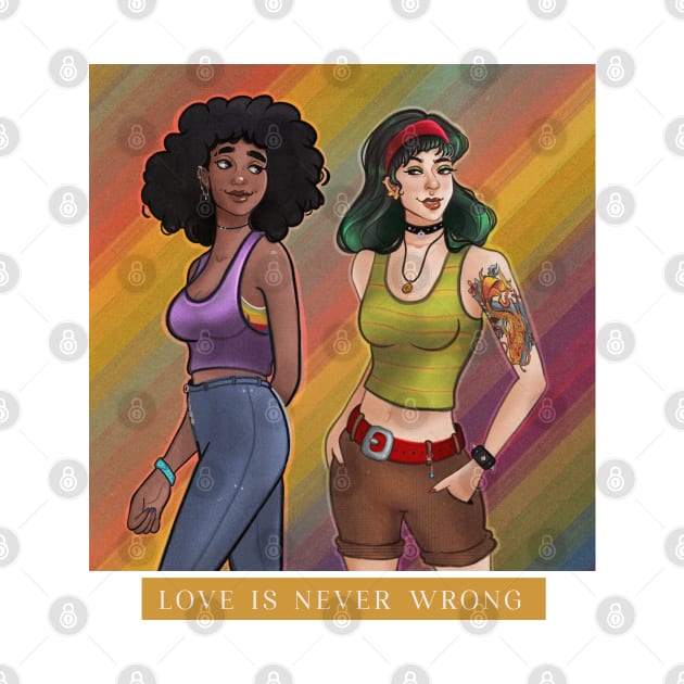 Love is Never Wrong Pride Design by eseryesimdraws