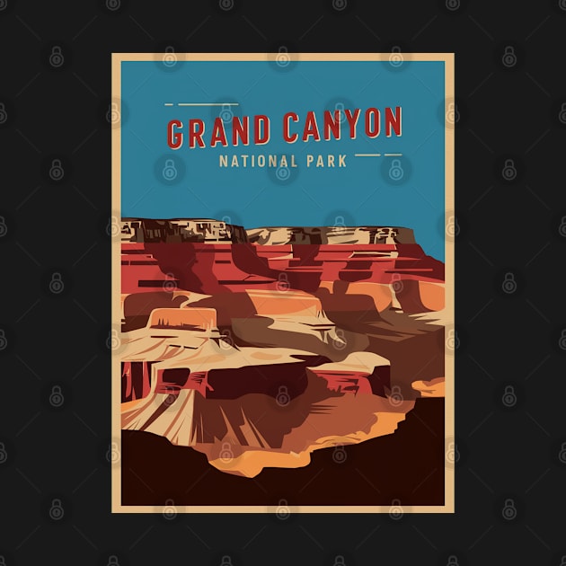 Grand Canyon National Park Minimalist Retro Poster by Perspektiva