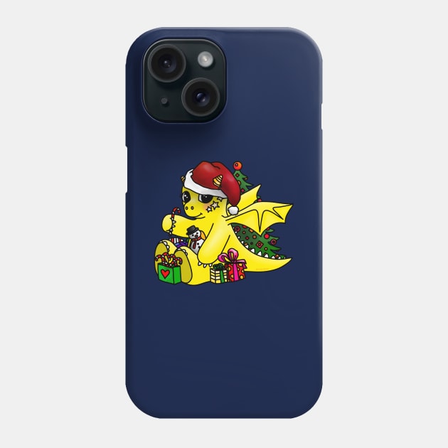 Christmas Dragon Phone Case by Art by Veya