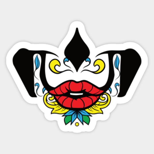 Mexican Calavera Mask Face Mask Gift La Catrina Mask Sticker Teepublic Plumas calavera mask erry la catrina calavera mask making flowers method 1 step 1 carefully cut out the flower templates on to 120g card stock. mexican calavera mask face mask gift by hofbumm207