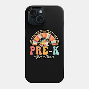 First Day Pre-K Team Teacher Kids 60s 70s Retro Phone Case