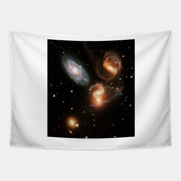 Stephan's Quintet galaxies, HST image (C021/9270) Tapestry by SciencePhoto