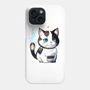 Star Cat Tshirt and Stickers Design Cute Cat Sci-Fi Characters Robot Carousel Phone Case