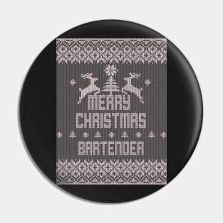 Merry Christmas BARTENDER Pin