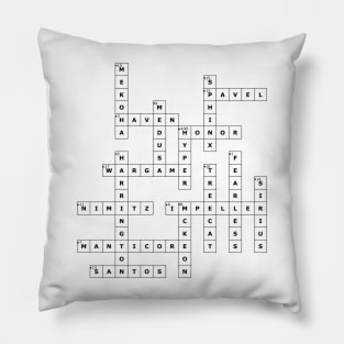 (1993OBS) Crossword pattern with words from a famous 1993 science fiction book. Pillow