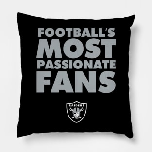 Raider Nation: Football's Most Passionate Fans! Pillow