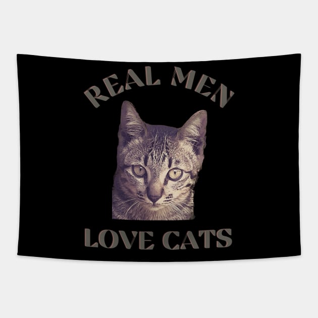 Real men love cats Tapestry by Yenz4289