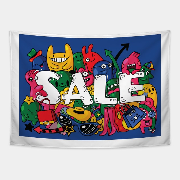 SALE banner template design Tapestry by 9georgeDoodle